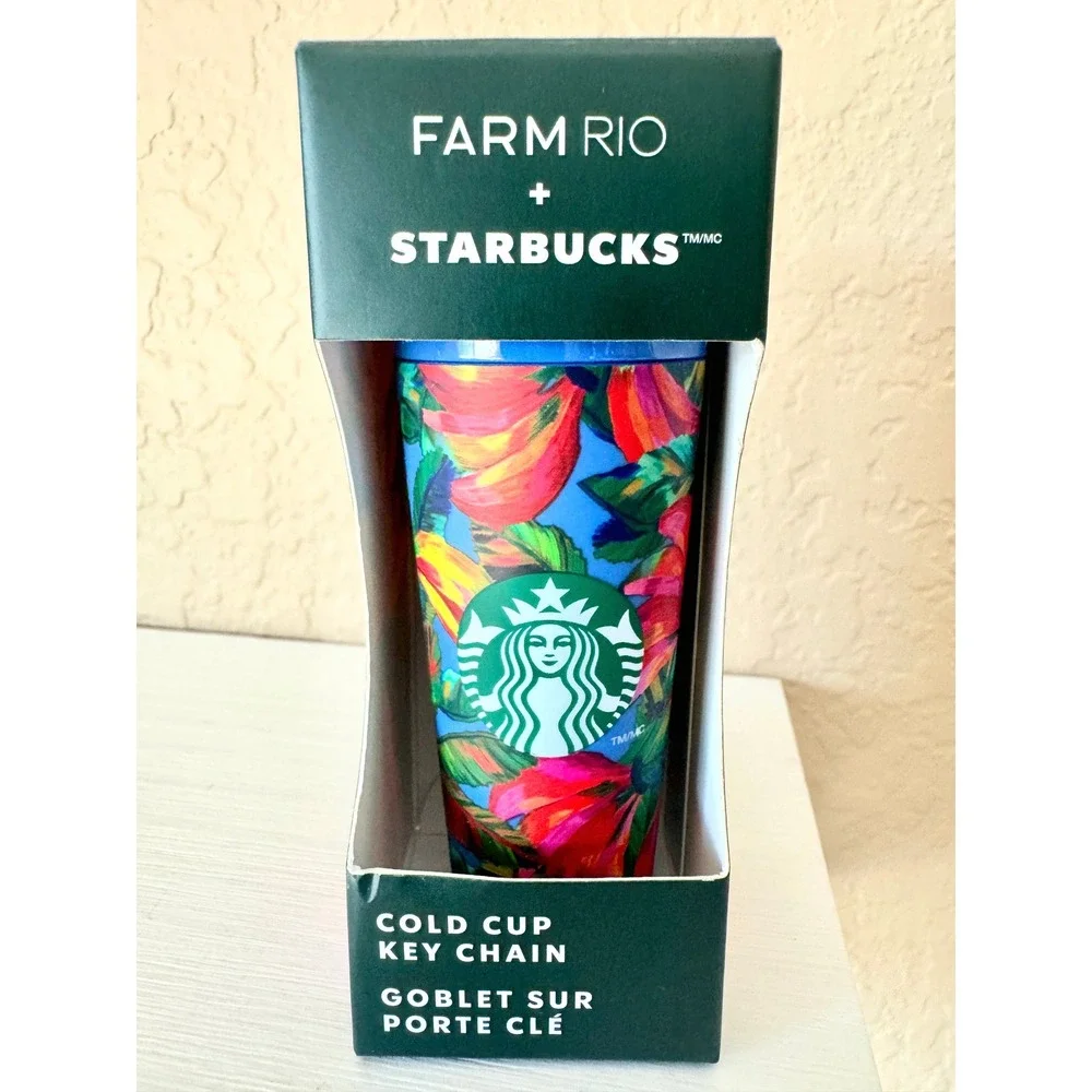 Starbucks x FARM Rio‎ Cold Cup Keychain Tropical Floral 2025 Limited Edition